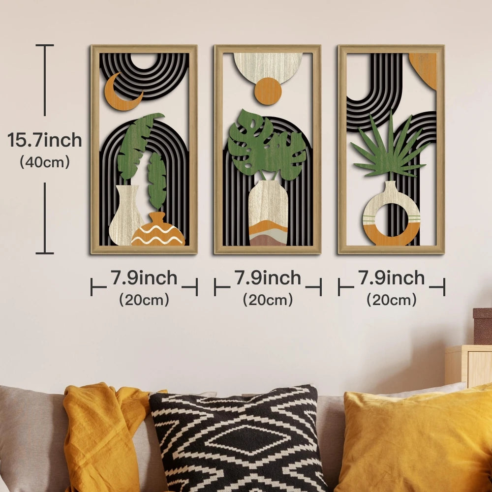 Rustic Wooden Leaf Decor
