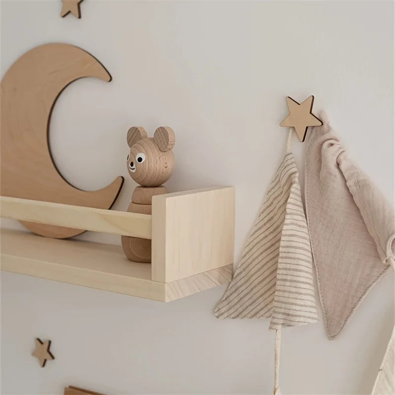 Moon Stars Wooden Decor