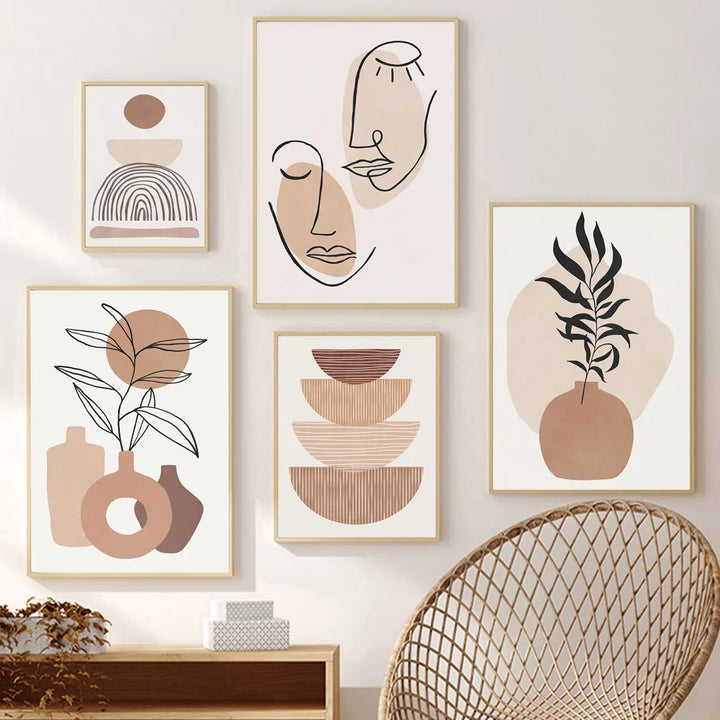 Boho Face Vase Art