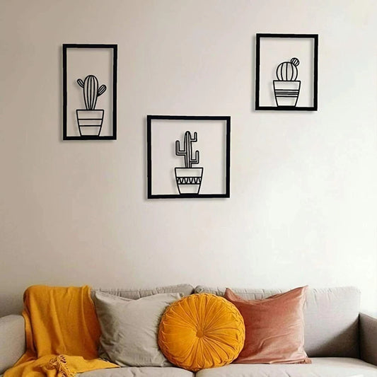 Metal Cactus Wall Set