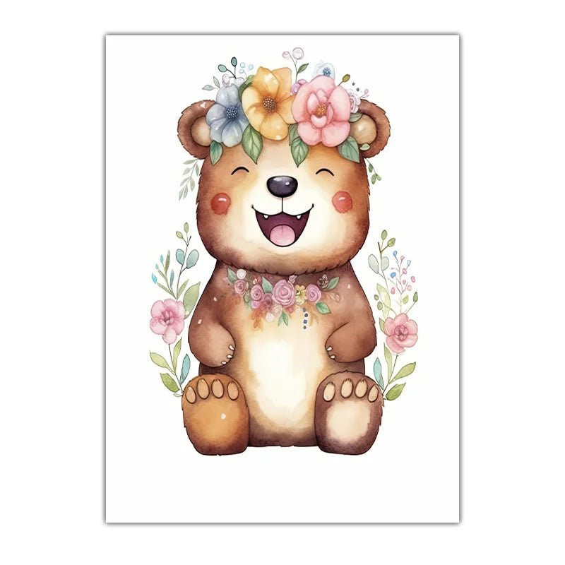 Woodland Animal Nursery Canvas