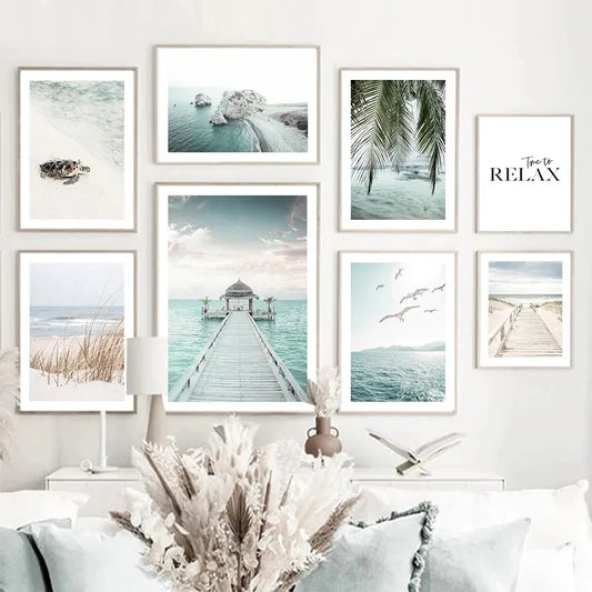 Coastal Turtle Canvas Art