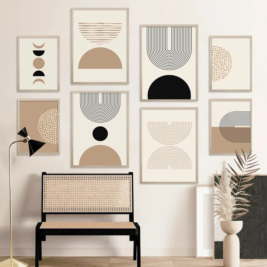 Scandinavian Geometric Canvas Art
