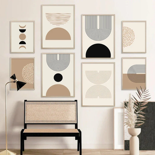 Scandinavian Geometric Canvas Art