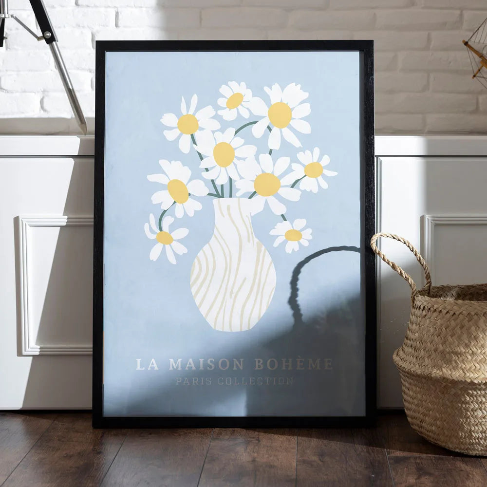 Blue Flower Market Print