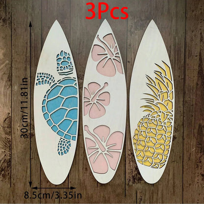 Wooden Surfboard Wall Decor