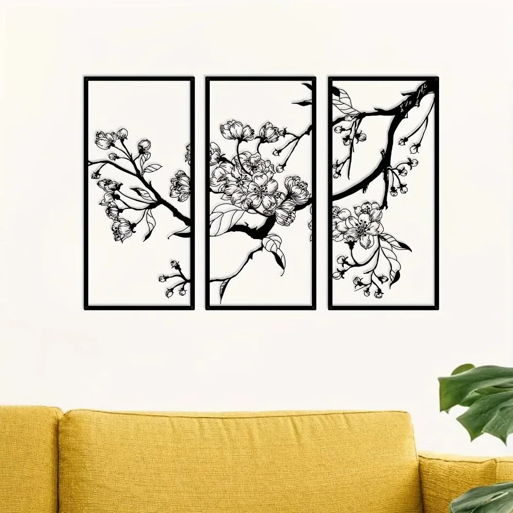 Peach Blossom Metal Art