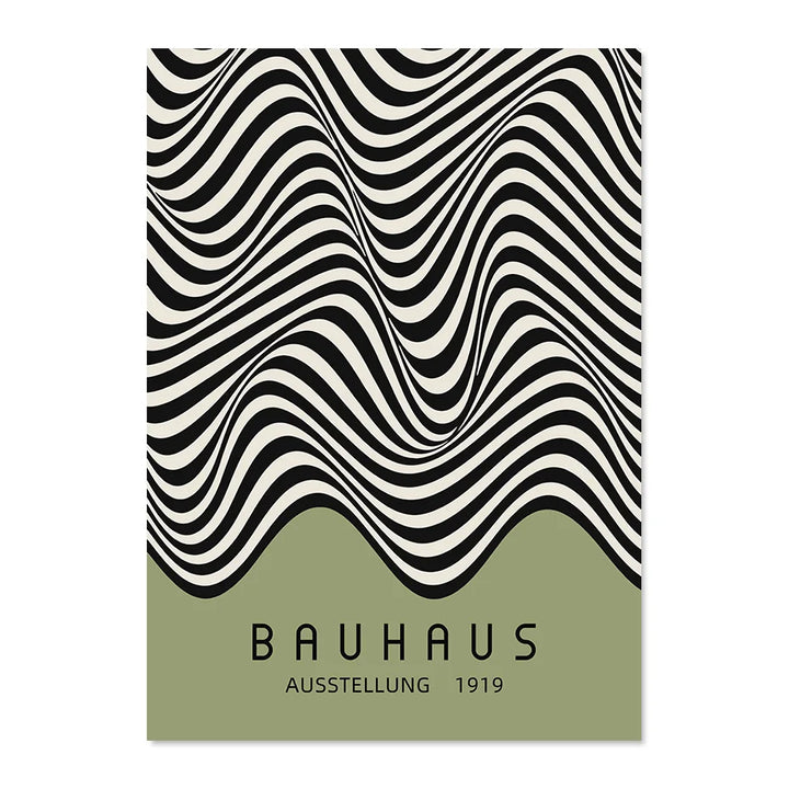 Green Bauhaus Canvas Art