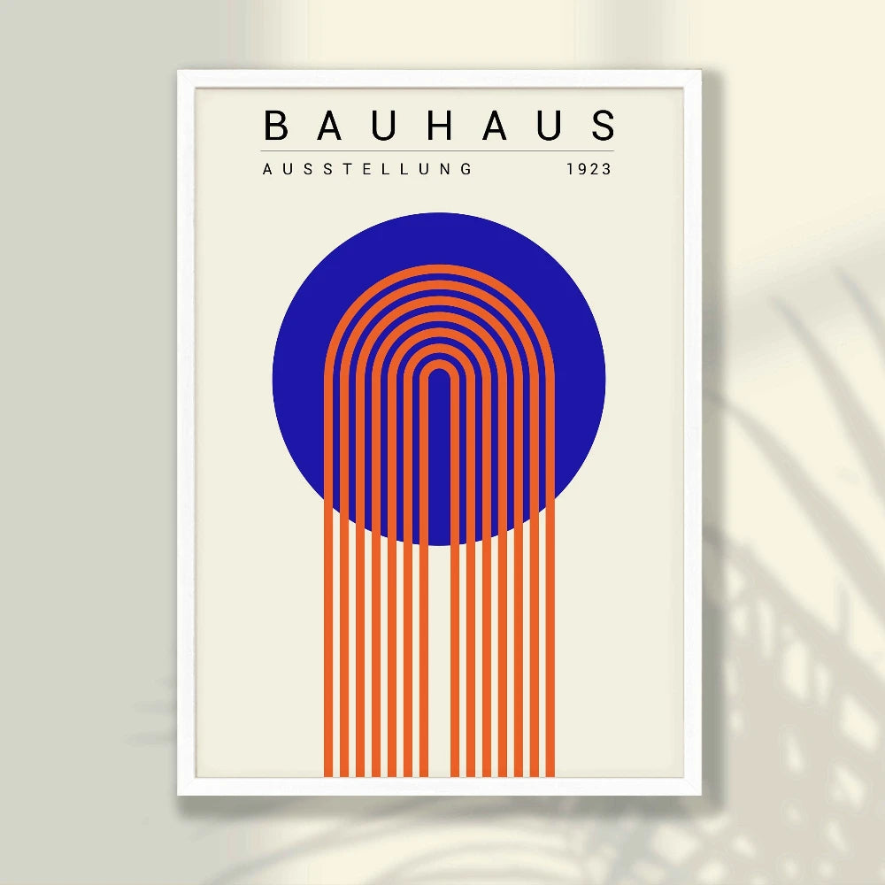 Orange Bauhaus Canvas Print