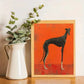 Black Greyhound Canvas Art