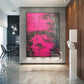 Burgundy Geometric Canvas Art