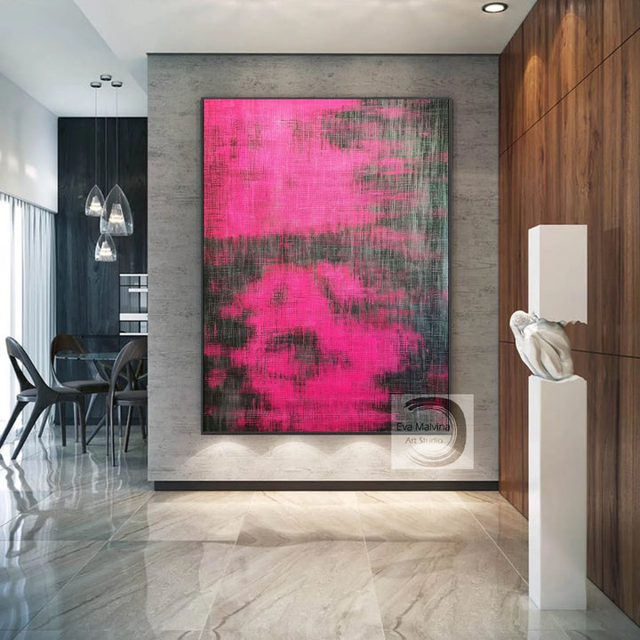 Burgundy Geometric Canvas Art