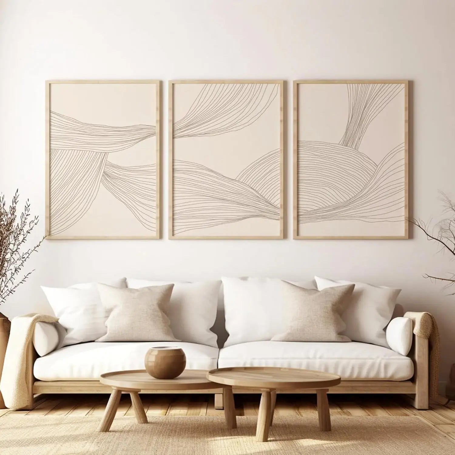 Beige Boho Canvas Set