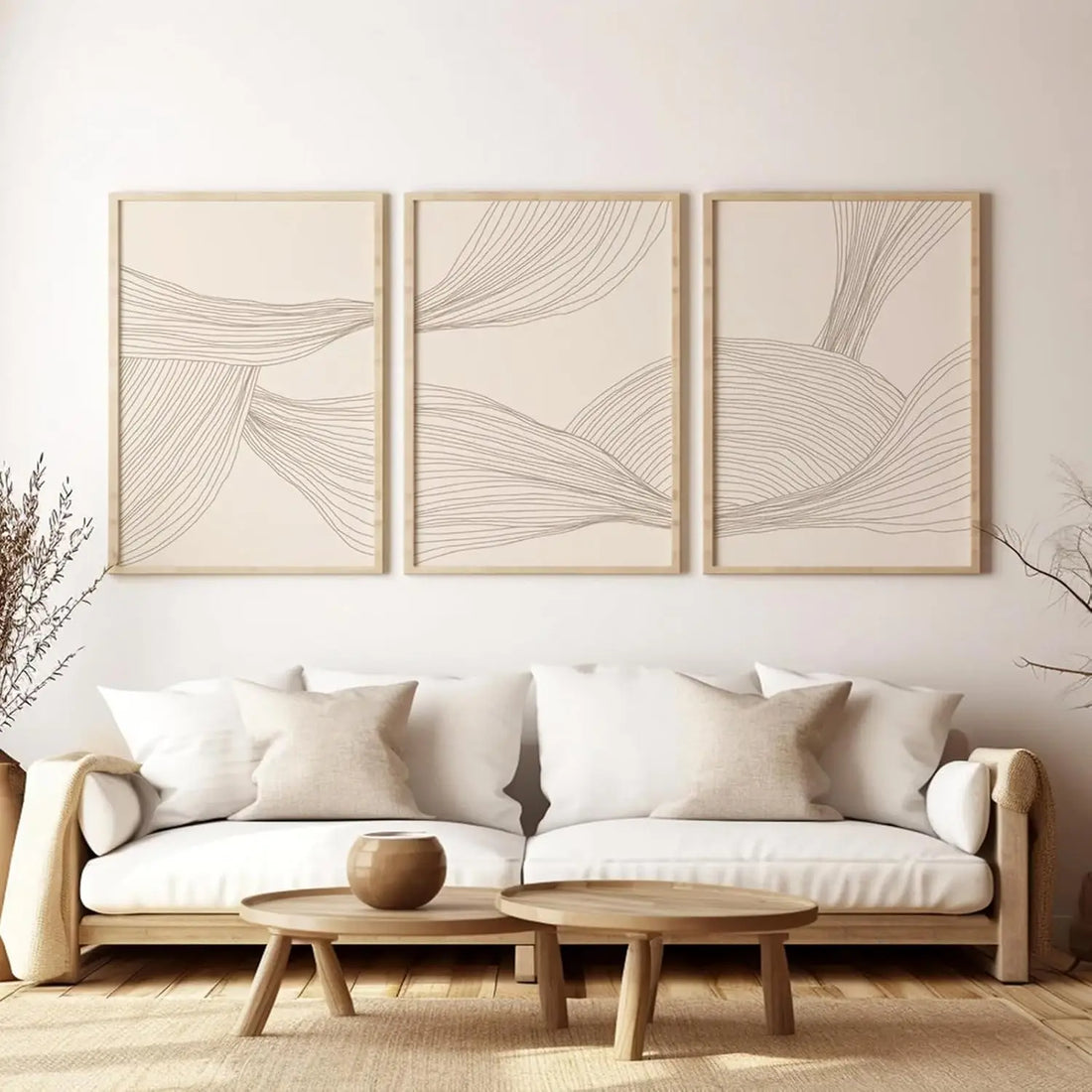 Beige Boho Canvas Set