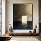 Beige Abstract Canvas Art