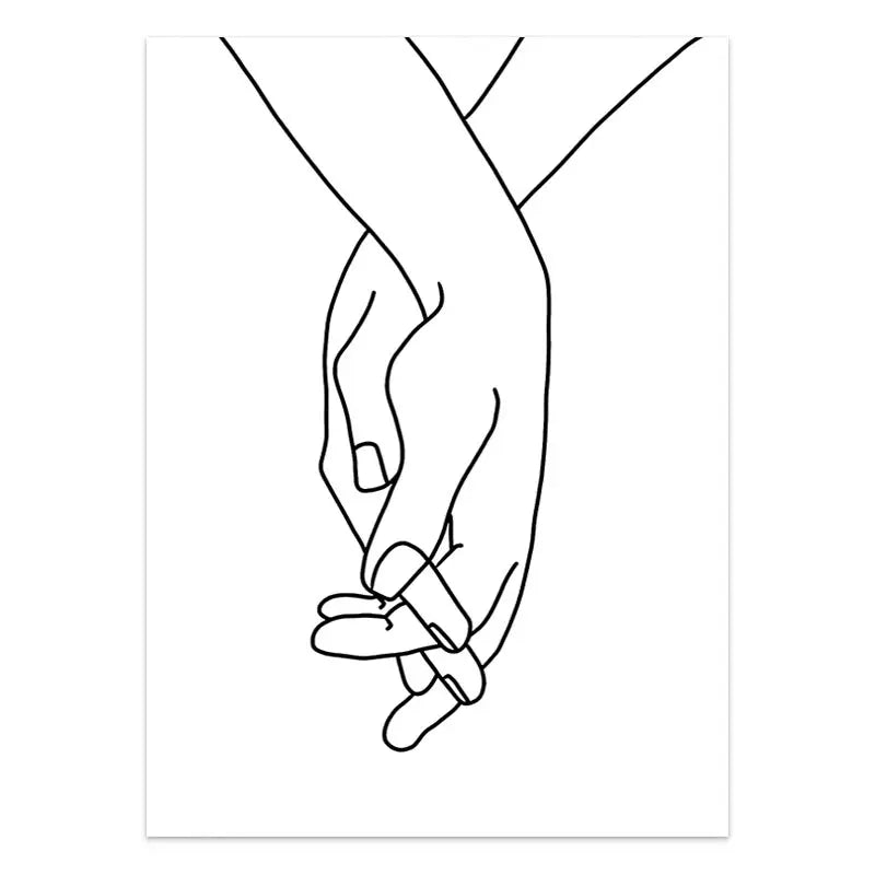 Couple Line Canvas Art