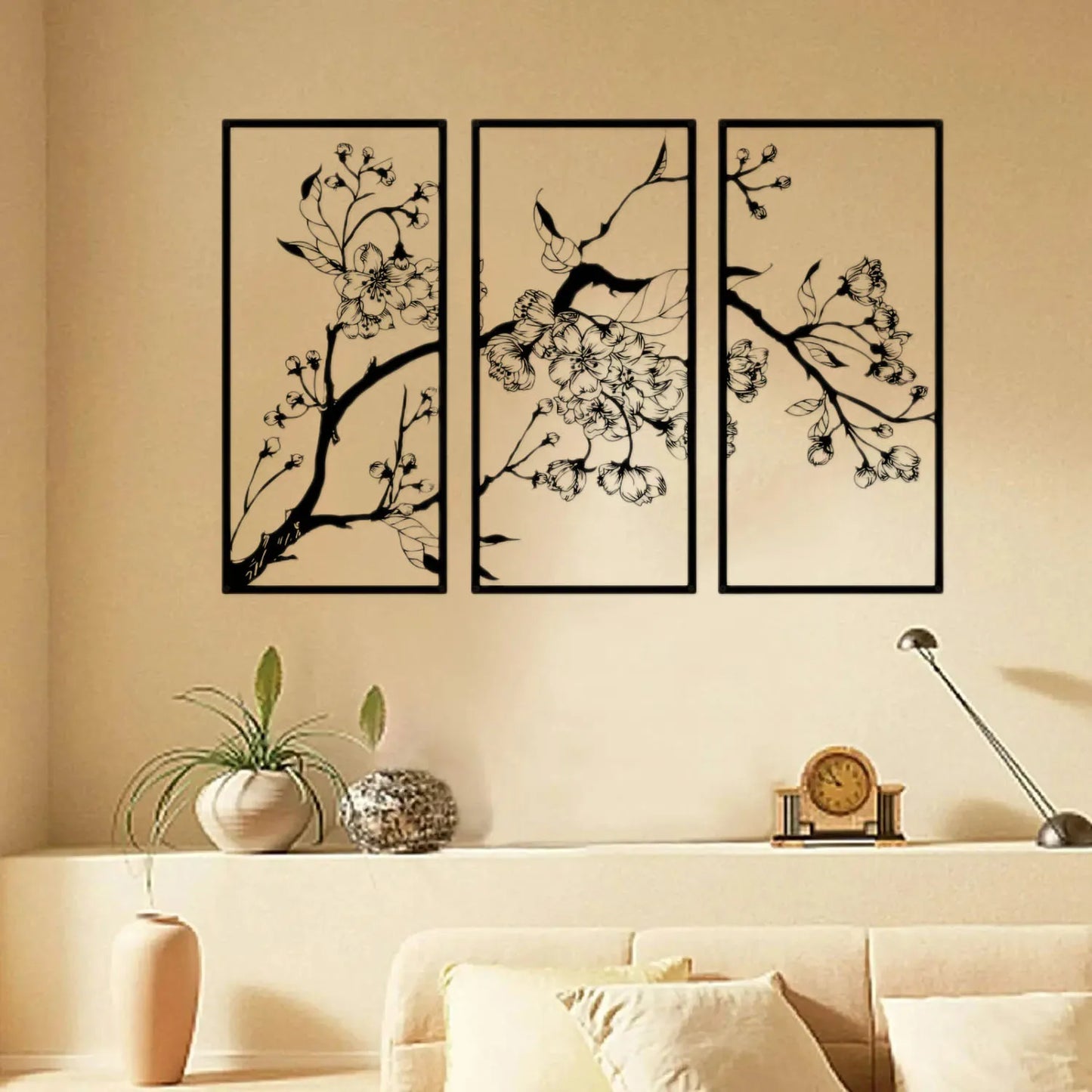 Peach Blossom Metal Art