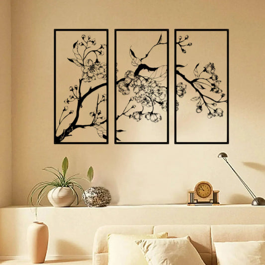 Peach Blossom Metal Art