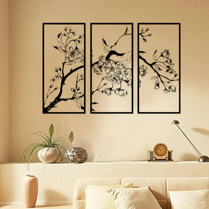 Peach Blossom Metal Art