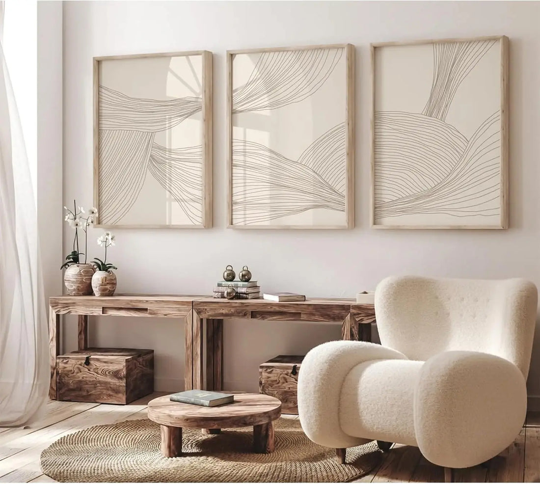 Beige Boho Canvas Set