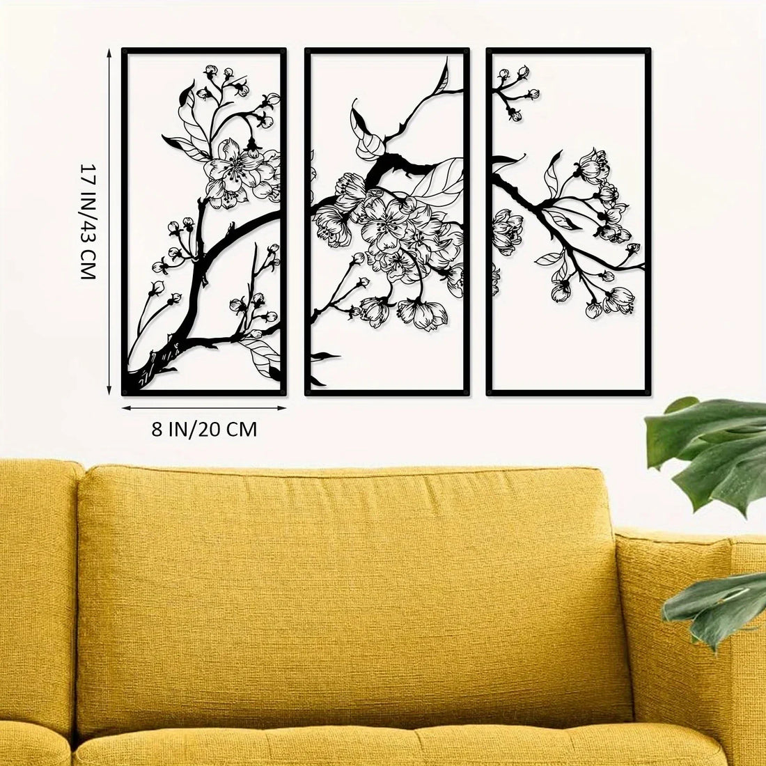 Peach Blossom Metal Art