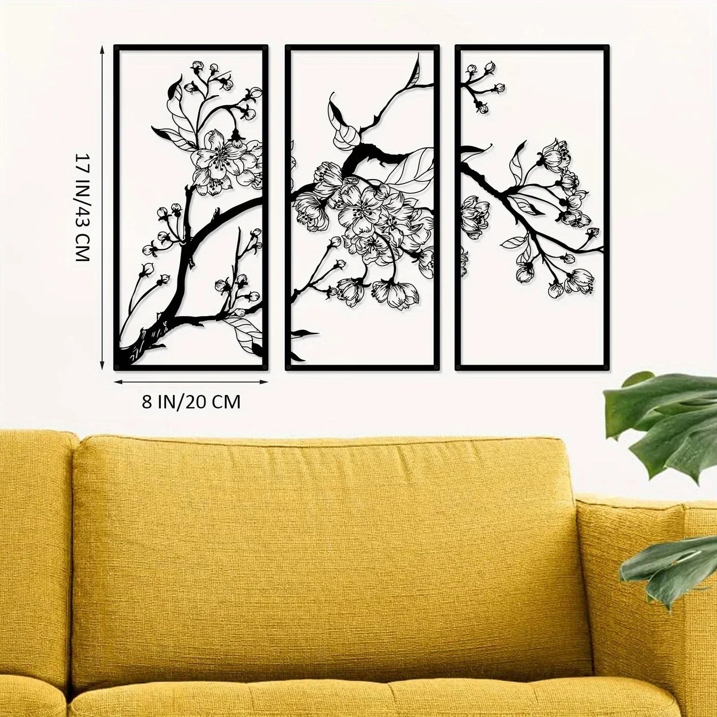 Peach Blossom Metal Art