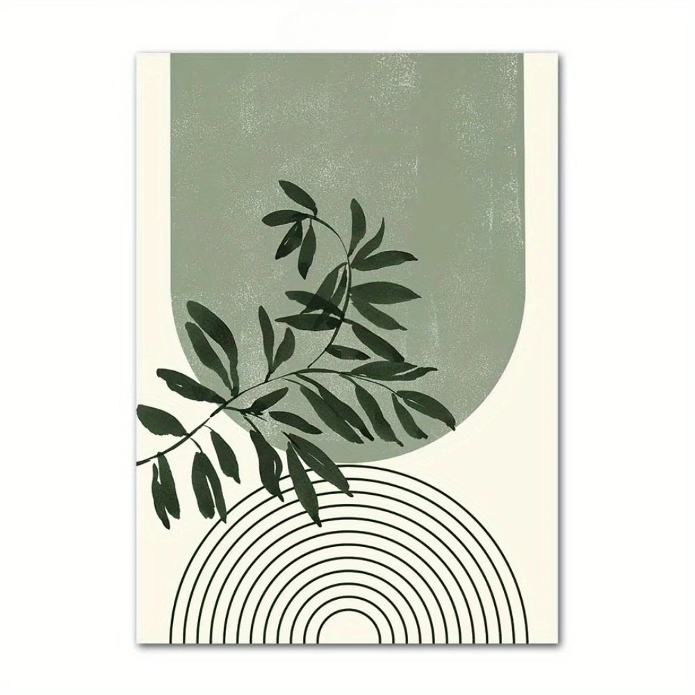 Green Floral Canvas Art