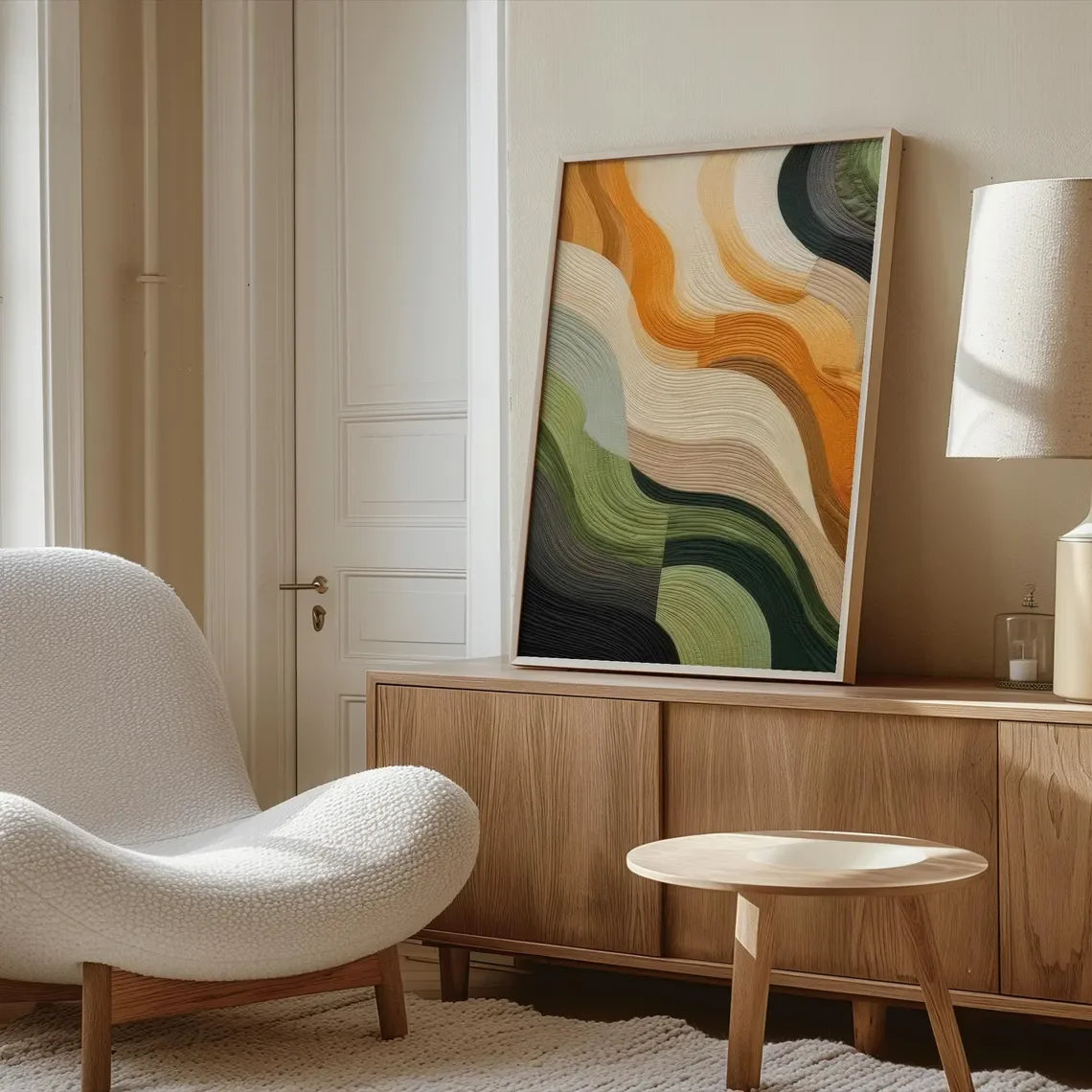 Earth Tone Abstract Print