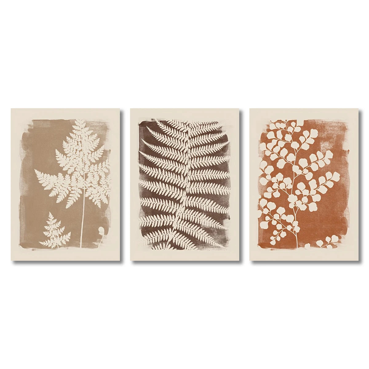 Neutral Fern Canvas Set