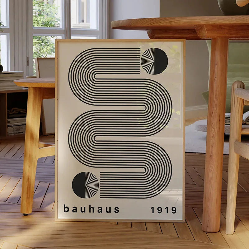 Bauhaus Rainbow Canvas Art