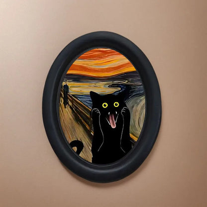 Abstract Screaming Cat Art