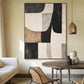 Beige Abstract Canvas Art
