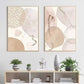 Beige Geometric Canvas Art