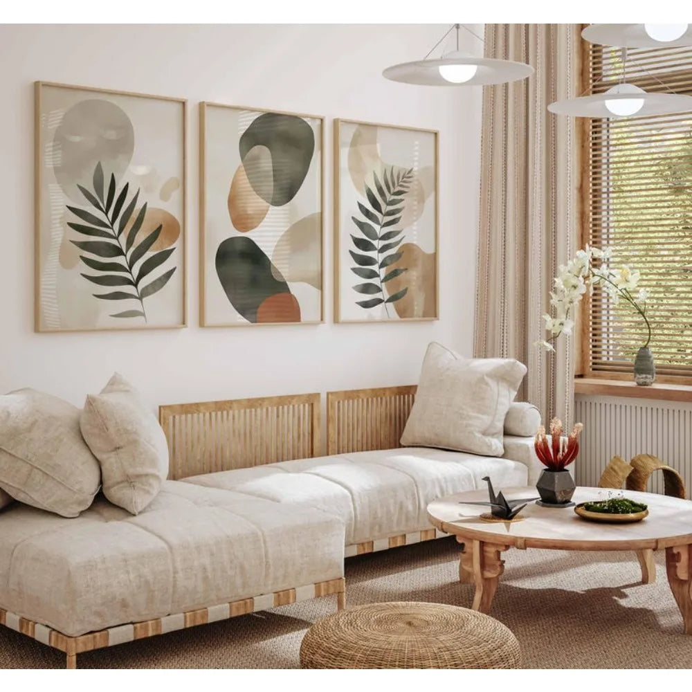 Boho Botanical Canvas Set