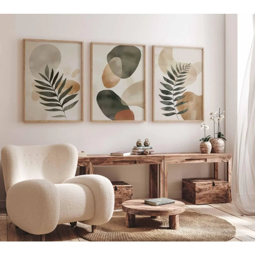 Boho Botanical Canvas Set