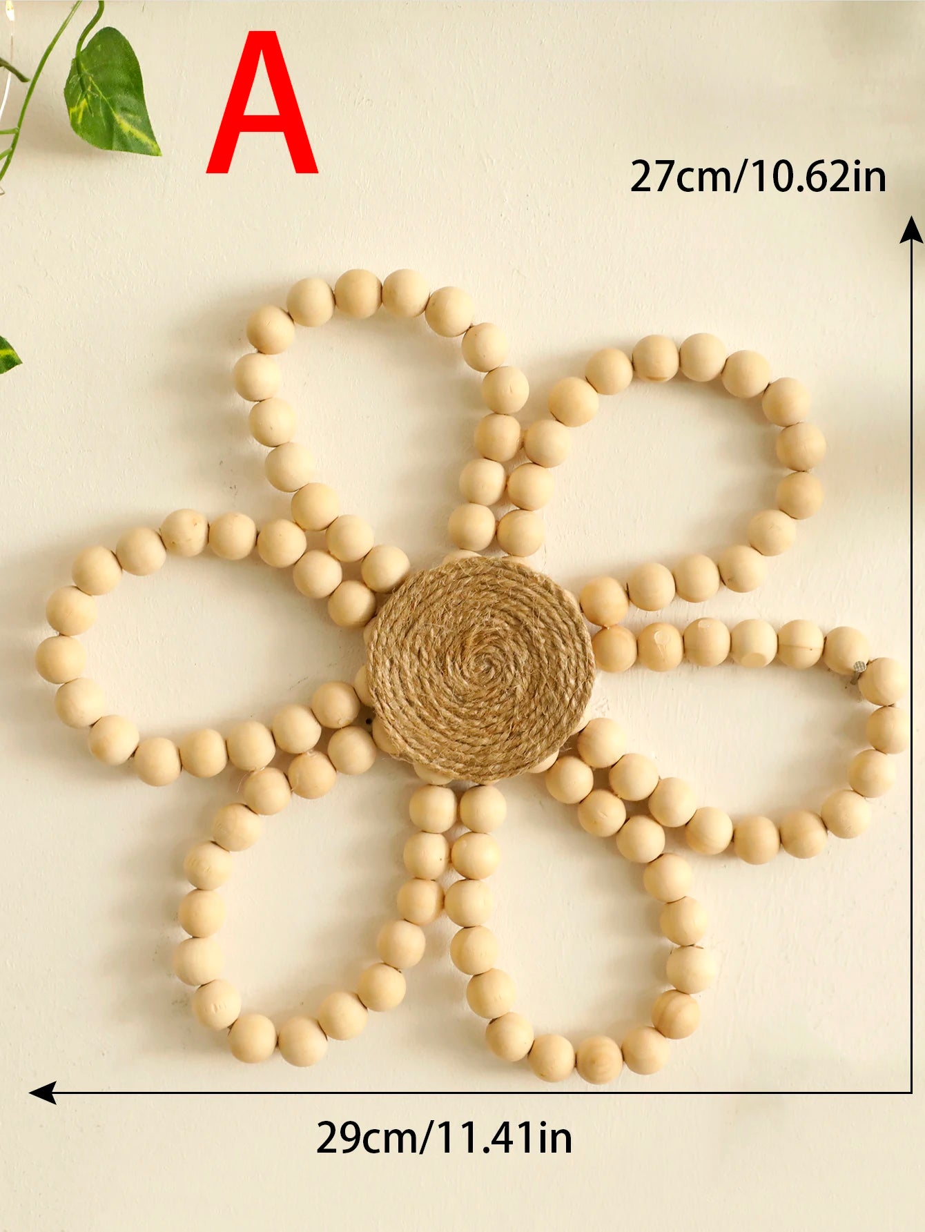 Wooden Floral Bead Decor