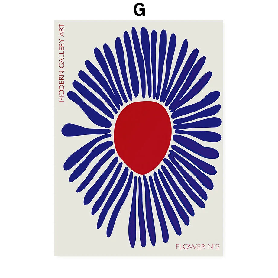 Abstract Floral Canvas Art