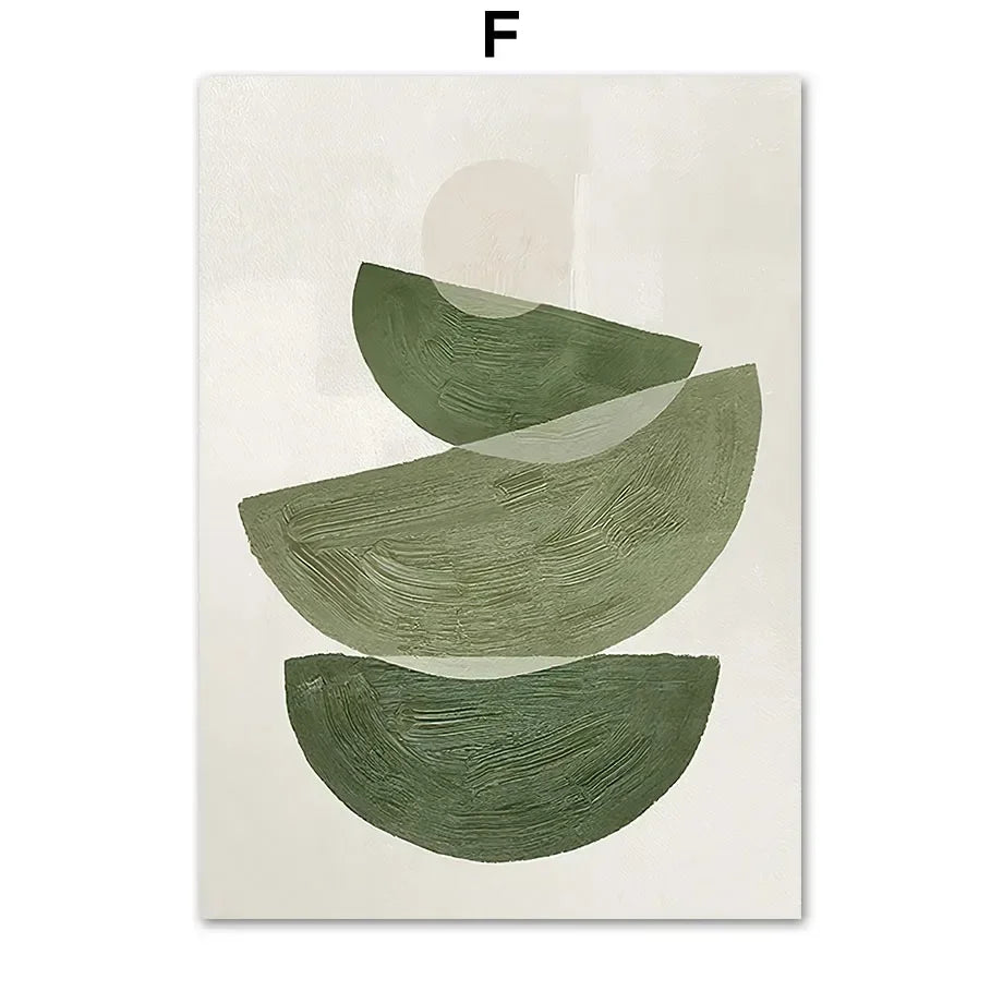 Green Graphic Shapes Art
