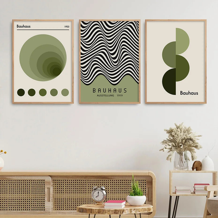 Green Bauhaus Wall Print