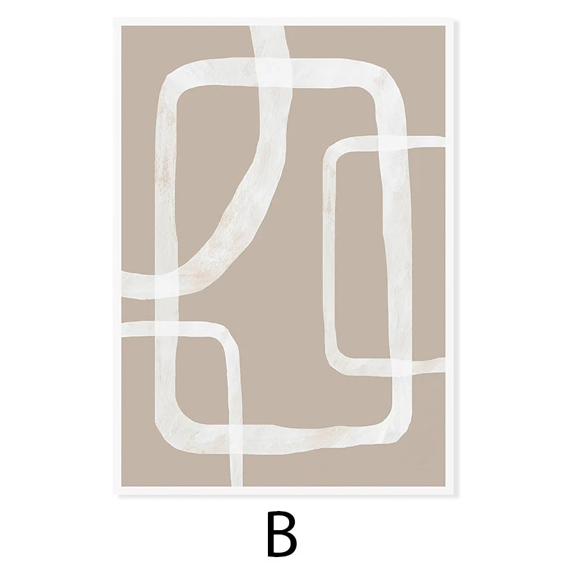 Beige Line Canvas Art