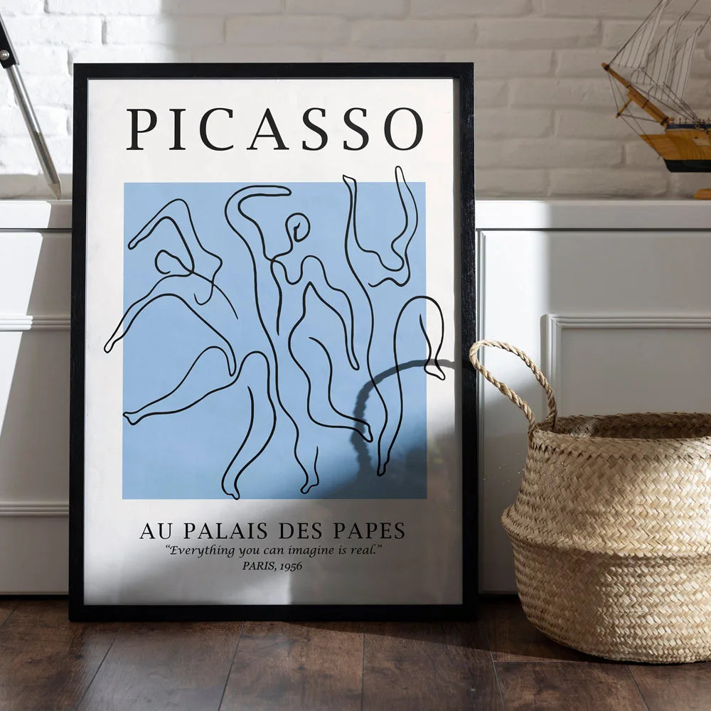 Blue Flower Market Print