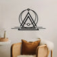 Retro Geometric Metal Art