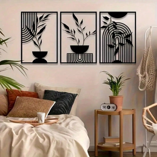 Abstract Metal Wall Set