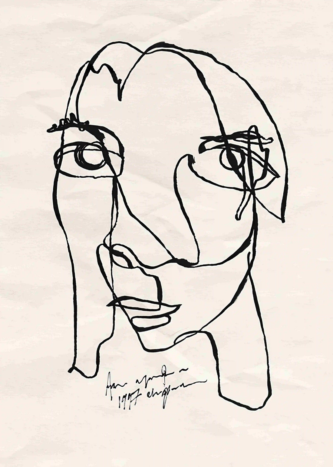 Abstract Smile Face Canvas