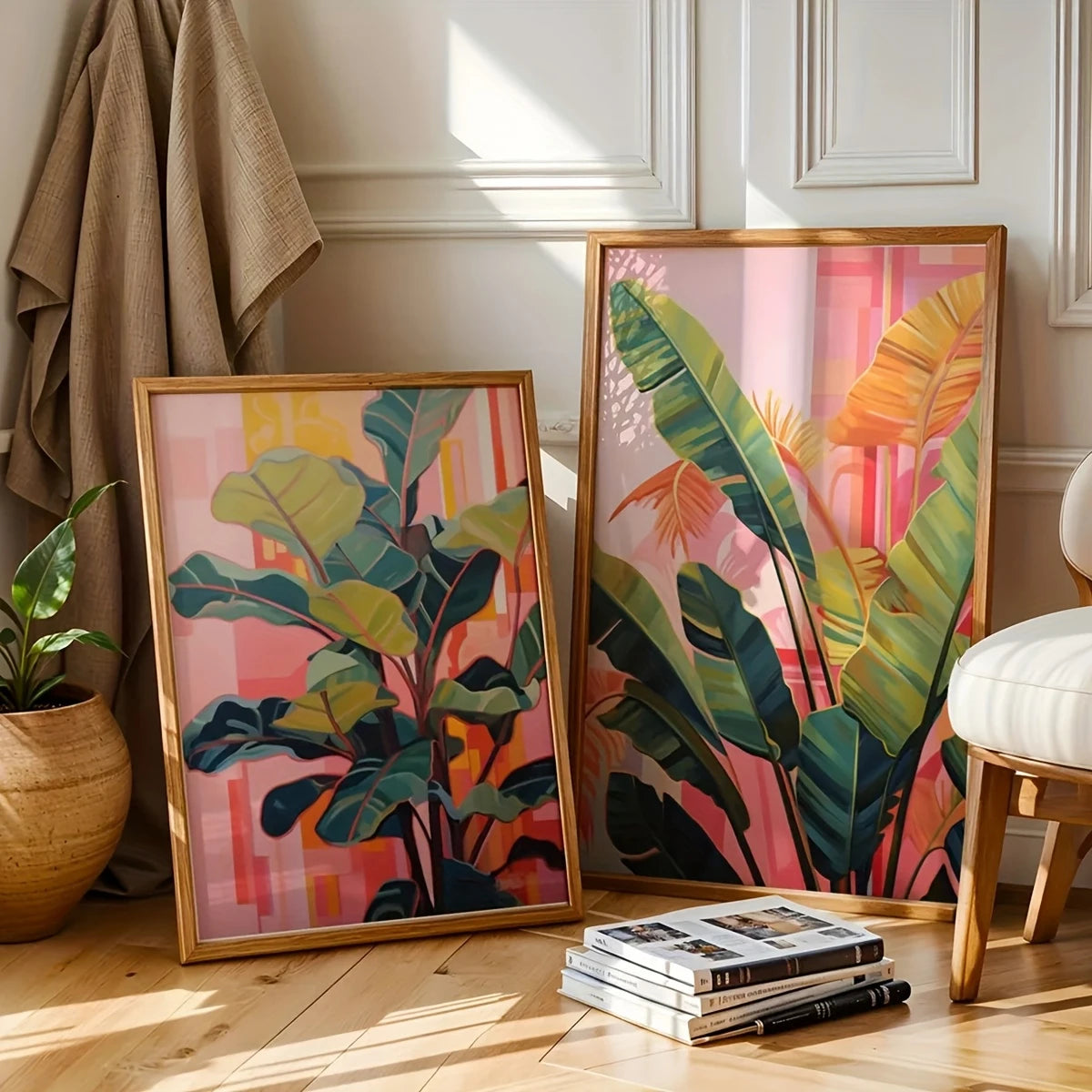Tropical Palm Canvas Set