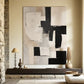 Beige Abstract Canvas Art