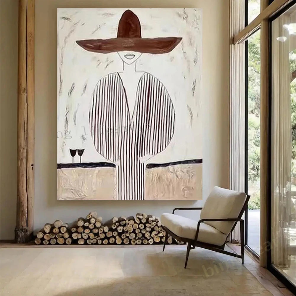 Handmade Figure Canvas Art