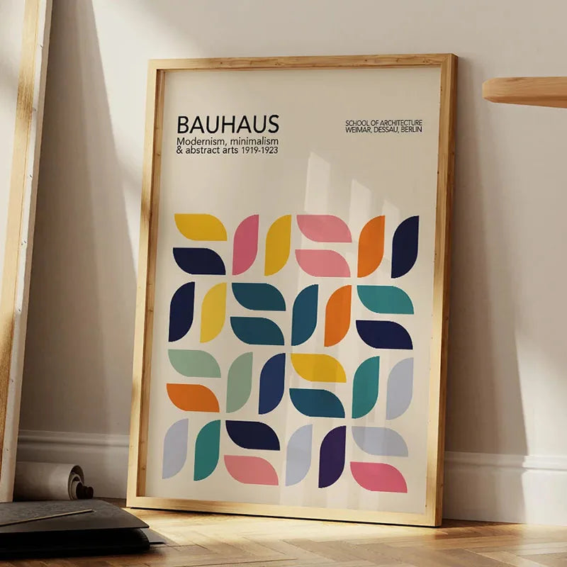 Bauhaus Rainbow Canvas Art