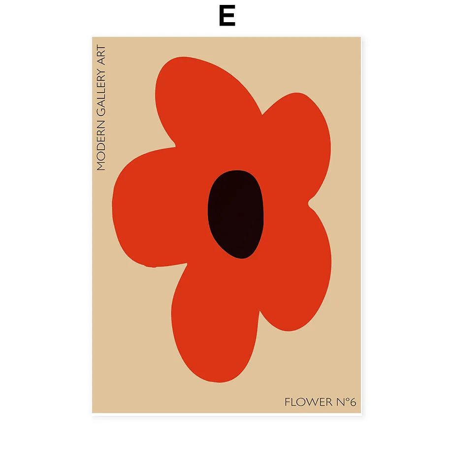 Abstract Floral Canvas Art