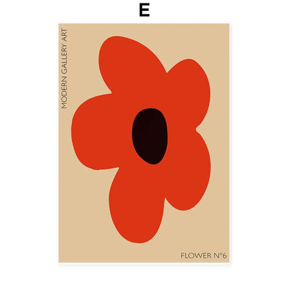 Abstract Floral Canvas Art